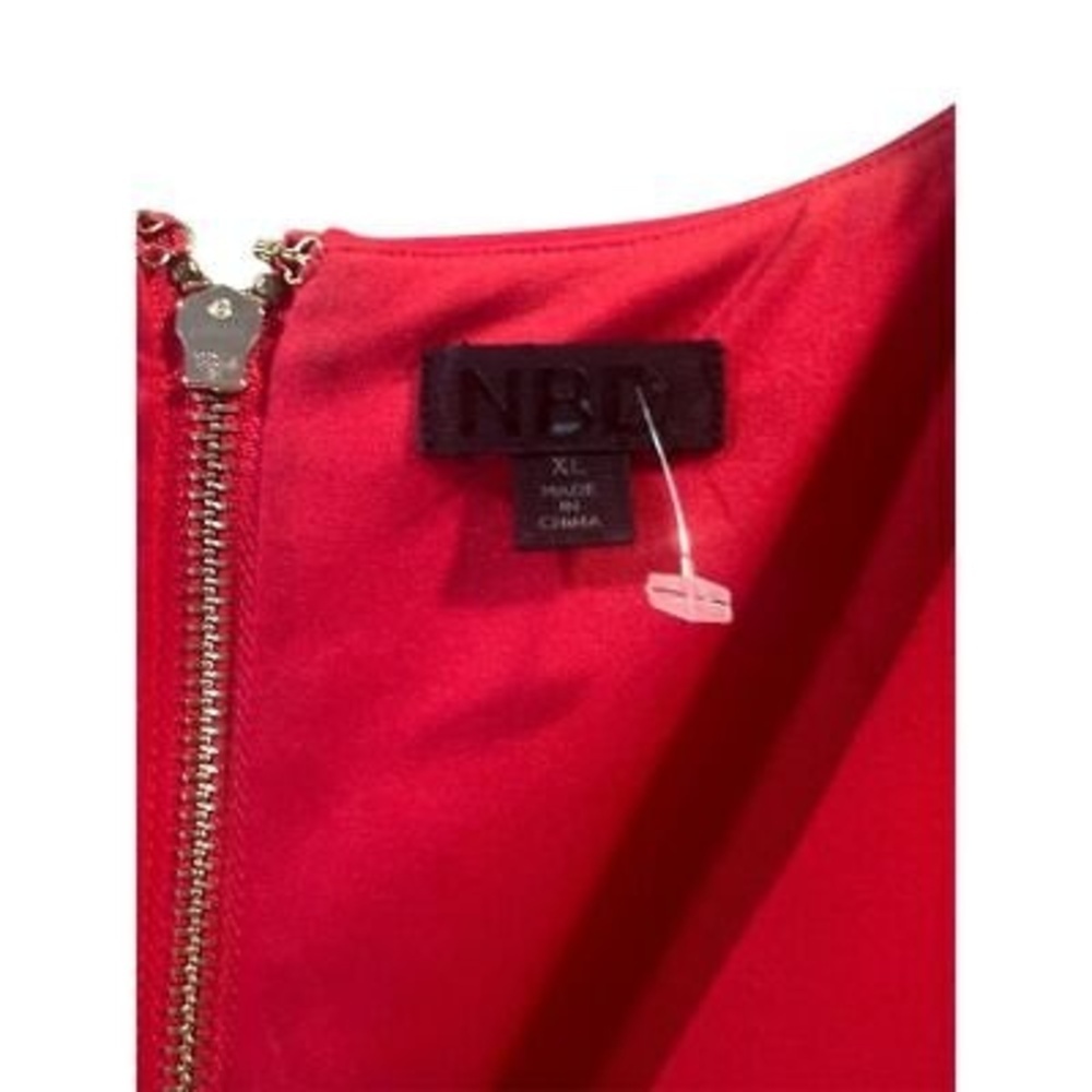 Revolve NBD Women's XL Red Cut Out Bodycon Mini Dress with Zipper Sexy! Party - Picture 9 of 12